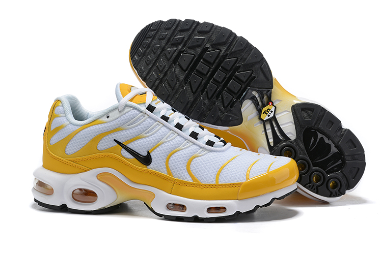Men Nike Air Max PLUS White Yellow Black